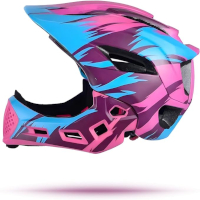 Pink full face helmet